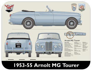 Arnolt MG Open Tourer 1953-55 Place Mat, Medium